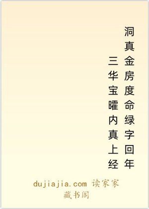 洞真金房度命绿字回年三华宝曤内真上经